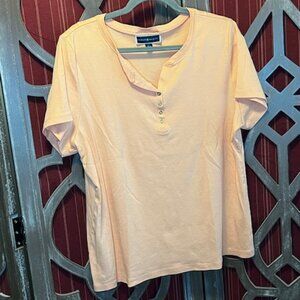 4-Button Pullover Short Sleeve Tee